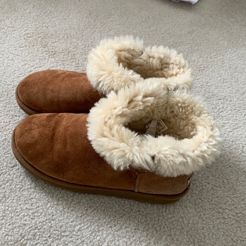 ugg fuzzy mini boots